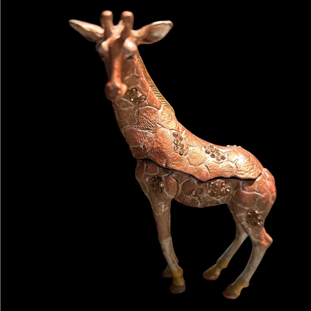 Elegant Brown Giraffe Trinket Box